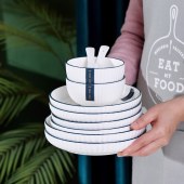 唯都简约雅纹餐具组W-S030