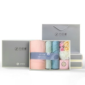 竹印象玫瑰之约洗护9件套（毛巾颜色随机）