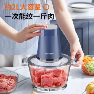 九阳绞肉机多功能约2L升大容量家用玻璃内胆电动料理机搅拌切菜绞肉馅S18-LA360