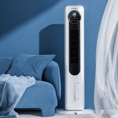 西屋（Westinghouse）空调扇家用塔扇水冷风扇小冷风机移动小空调办公室遥控定时立式无扇叶电风扇 珍珠白+【负离子+冰晶速冷+三种模式】