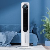 西屋（Westinghouse）空调扇家用塔扇水冷风扇小冷风机移动小空调办公室遥控定时立式无扇叶电风扇 珍珠白+【负离子+冰晶速冷+三种模式】