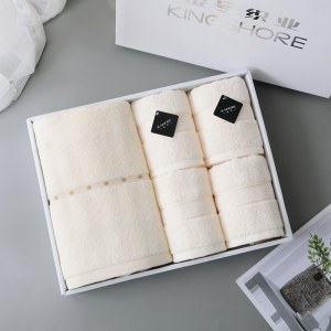 金号(KING SHORE)素羽毛巾一浴四毛盒装ZL2106-A2