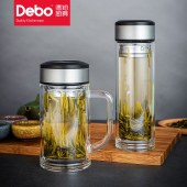 德铂(Debo)汉纳斯玻璃杯套装（320ML+360ML） DEP-743 银色