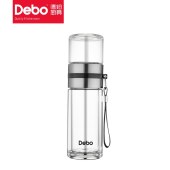 德铂(Debo)特尔斯玻璃水杯260ML DEP-746 银色