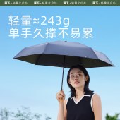 蕉下23BU胶囊系列黑胶五折伞（纯色）