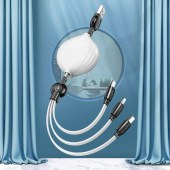 SooPiiSOOPii首佩s31灯笼一拖三 伸缩数据线 苹果安卓华为2.1A充电数据线 