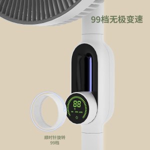 西屋（Westinghouse）十六叶家用交流电风扇轻音节能落地扇99档大风量空气循环定时遥控落地式风扇 天空白【双层羽翼+99挡调节】