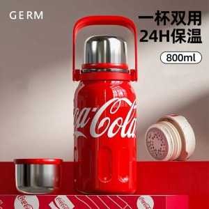 格沵可口可乐联名款律动保温杯（可乐红）800ml GE-CK23AW-B35