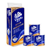 维达（Vinda）卷纸 蓝色经典140克10卷/提 V4069 4层加厚 卫生纸卷筒纸