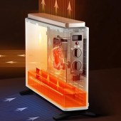 美的（Midea）"新星"家用取暖器电暖器电暖气片烤火炉取暖炉 5秒速热节能低噪 欧式快热炉HDW20MFK