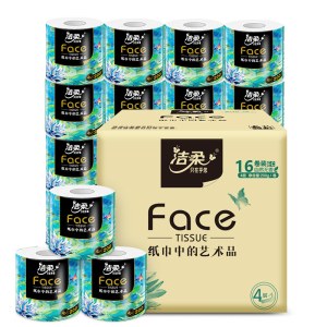 洁柔卫生纸(Face油画有芯)200g4层(16卷装) BJ203-16E