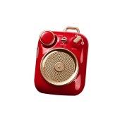 猫王收音机猫王音响 小确幸P3 便携式复古蓝牙音箱音响中国红