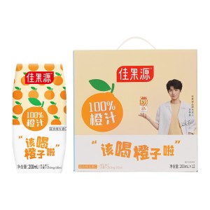 佳果源100%橙汁200ml*12礼盒装