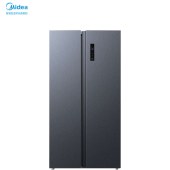 美的（Midea）对开门双开门532升双变频恒温 风冷省电 家用电冰箱BCD-532WKPM(ZG）墨兰灰