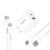 沃品（WOPOW）Q61Type-C充电套装1米充电器安卓苹果手机5V/2A源适配器Type-c1米充电线