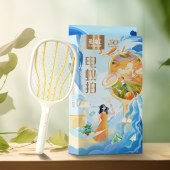 彩虹家用电蚊拍 充电式苍蝇拍 物理灭蚊T6108