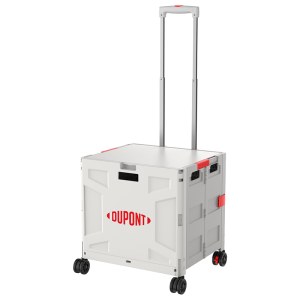 杜邦（DUPONT）购物手推折叠拉杆车D-BS202B-5Z（两轮标准款中号约45L米色）