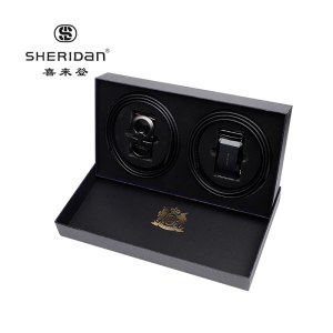 喜来登（SHERIDAN）男士头层牛皮皮带礼盒NL220559S