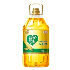 中粮福临门福至心礼非转基因压榨玉米油5L