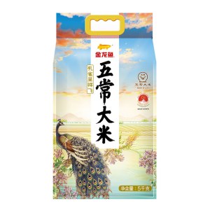 金龙鱼孔雀呈祥飞五常大米5kg