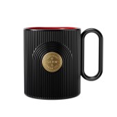 格沵（germ）陶瓷带勺350ML马克杯-青黛黑GE-22-M4