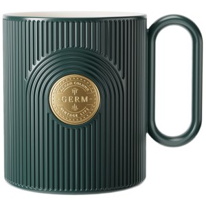 格沵（germ）陶瓷带勺350ML马克杯-森林绿GE-22-M4
