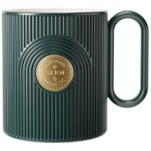 格沵（germ）陶瓷带勺350ML马克杯-森林绿GE-22-M4