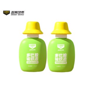 森林地带（FORESTZONE）驱蚊液多巴胺渔夫帽75ml/瓶（10%避蚊脂）无香型*2瓶