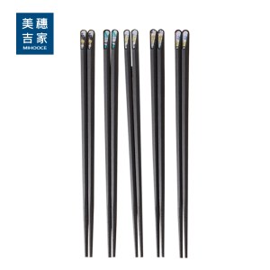 美穗吉家(mihooce)合金筷子家用抗菌防滑耐高温5双装