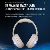 cleerALPHA头戴式智能降噪蓝牙耳机（沙白灰）