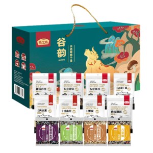 燕之坊杂粮干货谷韵礼盒3.51斤黄小米黑米莲子香菇百合企业福利