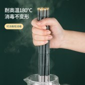 美厨节节高升304不锈钢合金筷子5双装