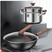 康巴赫匠心无涂层深氮锅具套装LPB-T03S