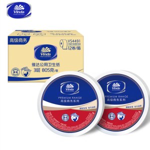 维达有芯大卷纸3层805克*12卷整箱VS4491