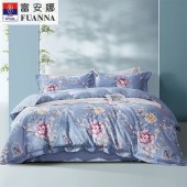 富安娜纯棉四件套-柳若浮烟203*229cm