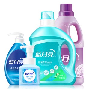 蓝月亮除菌洗2kg+手洗500g+薰衣草柔顺剂2kg+泡沫洗手液255ml