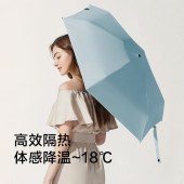 蕉下五折黑胶防晒伞BM663-静谧蓝
