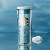 星巴克微蓝韵律款双层咖啡杯400ml11168504