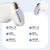飞利浦TWS蓝牙耳机TAT2169白色
