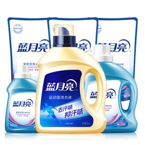 蓝月亮薰洁净1kg+薰洁净500g+薰洁净袋500g*3+运动型洗衣液2kg