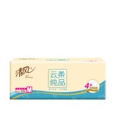 【整件48包】清风云柔纯品抽取式面巾纸4层80抽×12包×4提