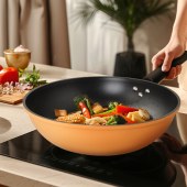 炊大皇橙心铝合金不粘锅炒锅32cm  CG32CX