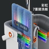 佳帮手刮刮乐塑板标准直柄款拖把-佳灰2布（0.4mm杆）