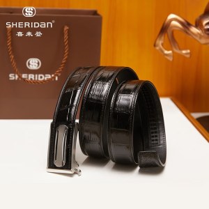 SHERIDAN喜来登男士鳄鱼皮板扣木盒装皮带NL230961S