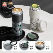 大嘴猴600ml漫画风系列一杯三用保温杯PFD095-600