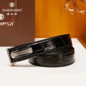 SHERIDAN喜来登男士鳄鱼皮板扣木盒装皮带NL230961S