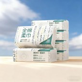 全棉时代100抽*6包棉柔巾毛巾20*20CM