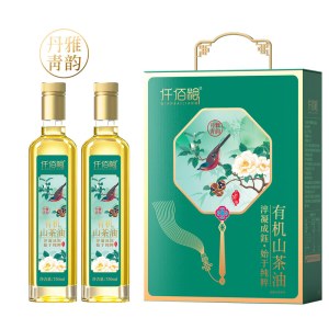 仟佰粮丹青雅韵-有机纯正山茶油双支礼盒750ml*2