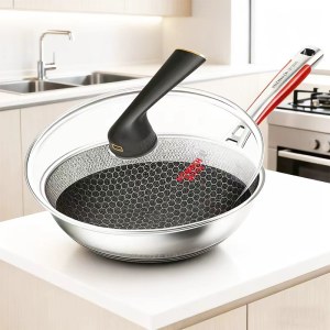 康巴赫第五代抗菌蜂窝炒锅32cm KGD-C32W