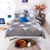 多喜爱-芬纳诺纯棉抗菌四件套-英伦风范